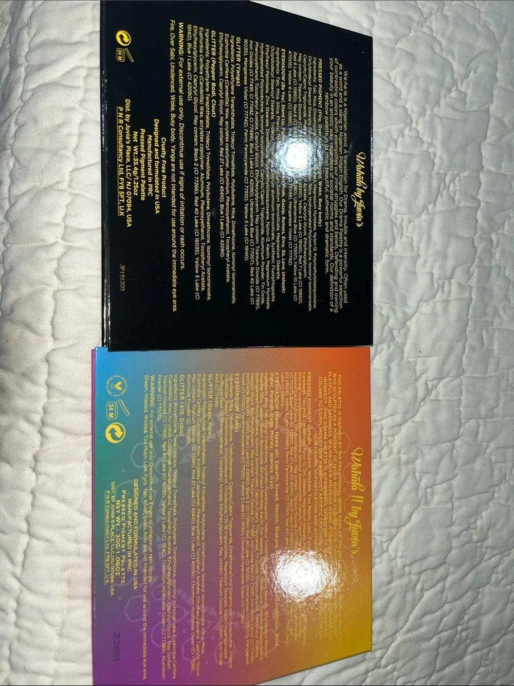 💕BUNDLE 2 JUVIAS PLACE EYESHADOW PALETTES- WAHALA & WAHALA 2💕